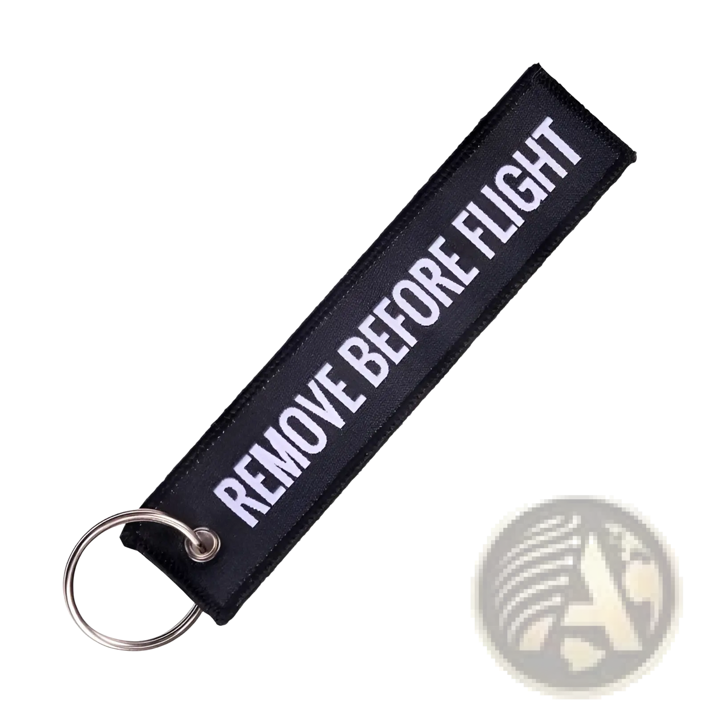 Remove Before Flight Embroidered Keychain