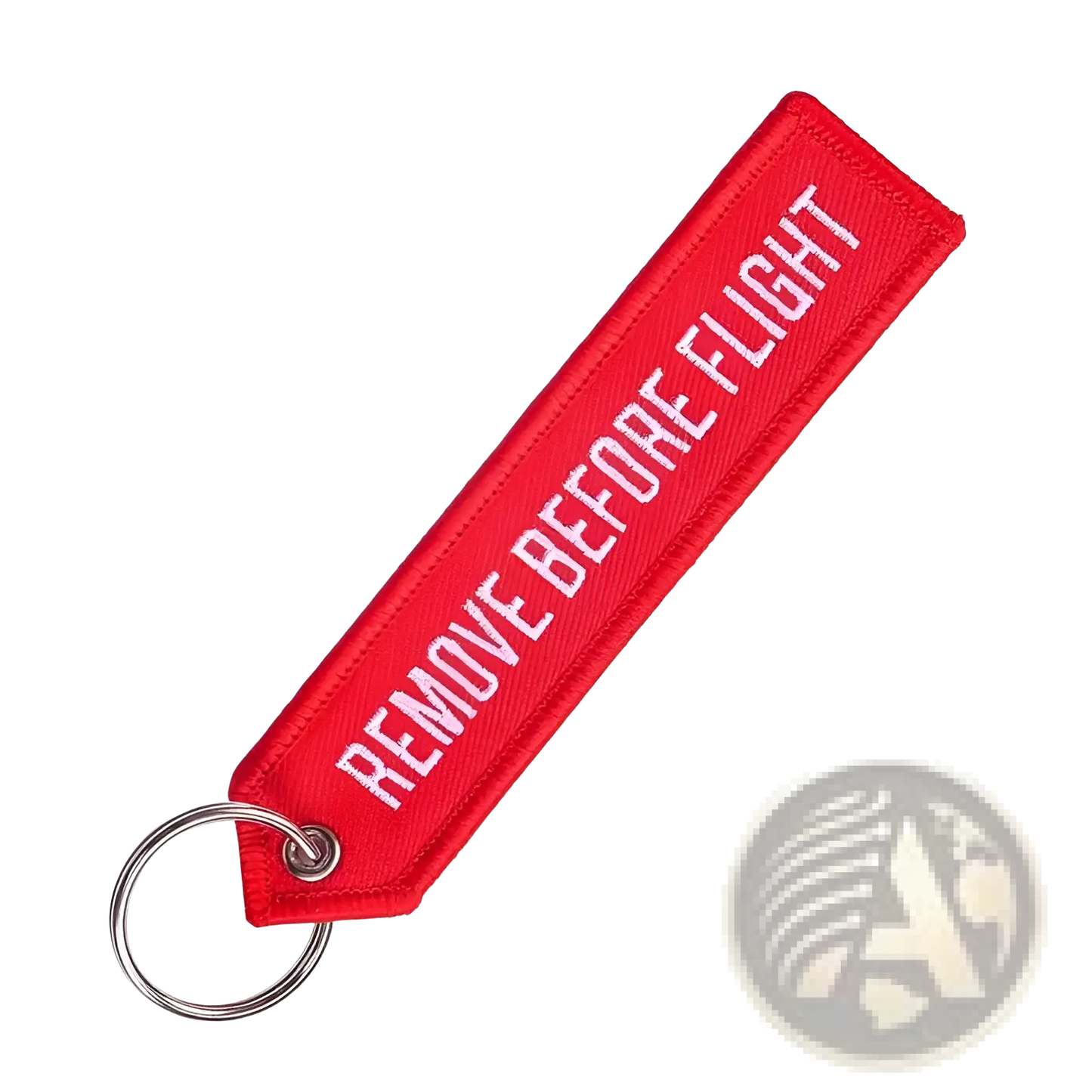 Remove Before Flight Embroidered Keychain