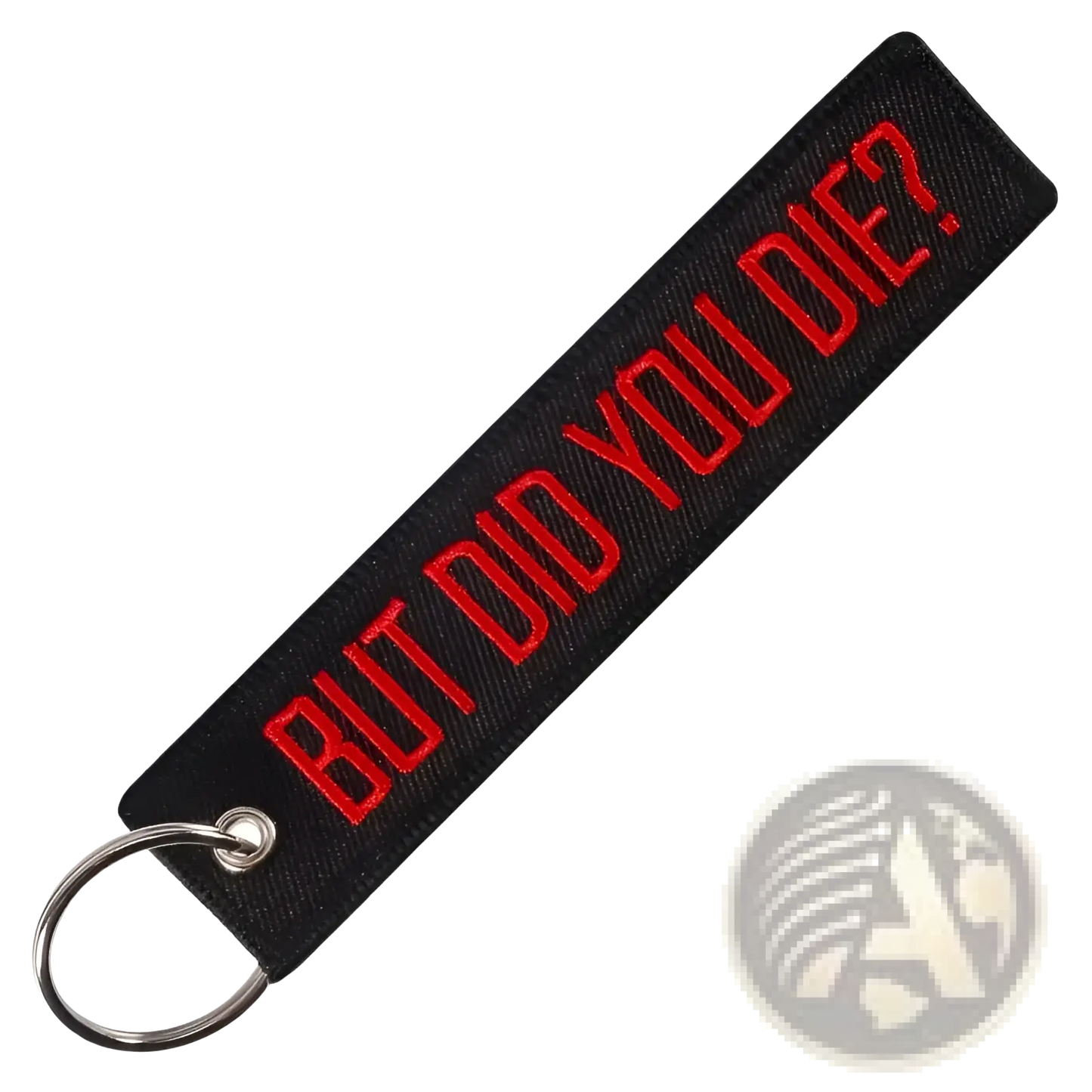 Remove Before Flight Embroidered Keychain