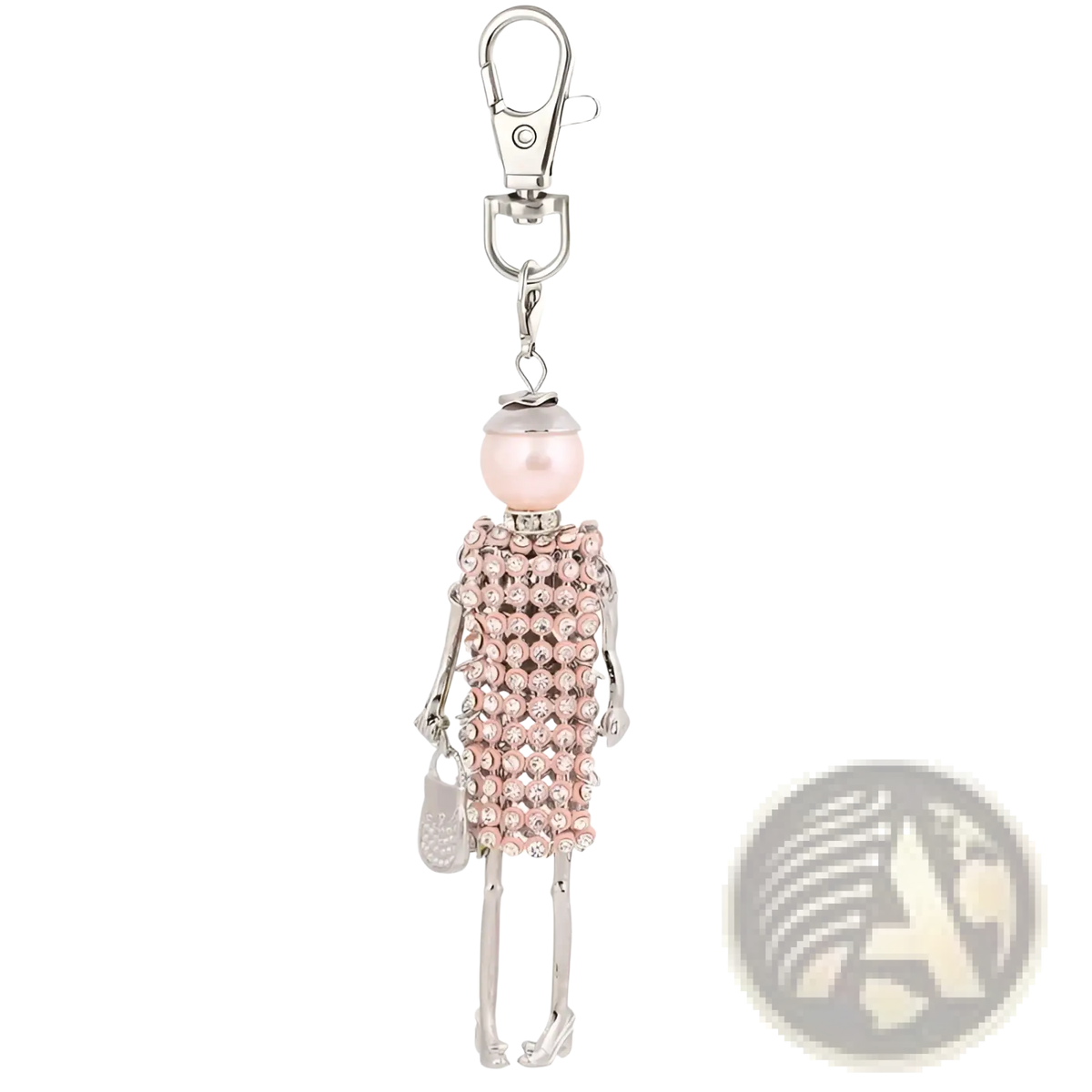 Rhinestone Doll Keychain Women Bag Pendant