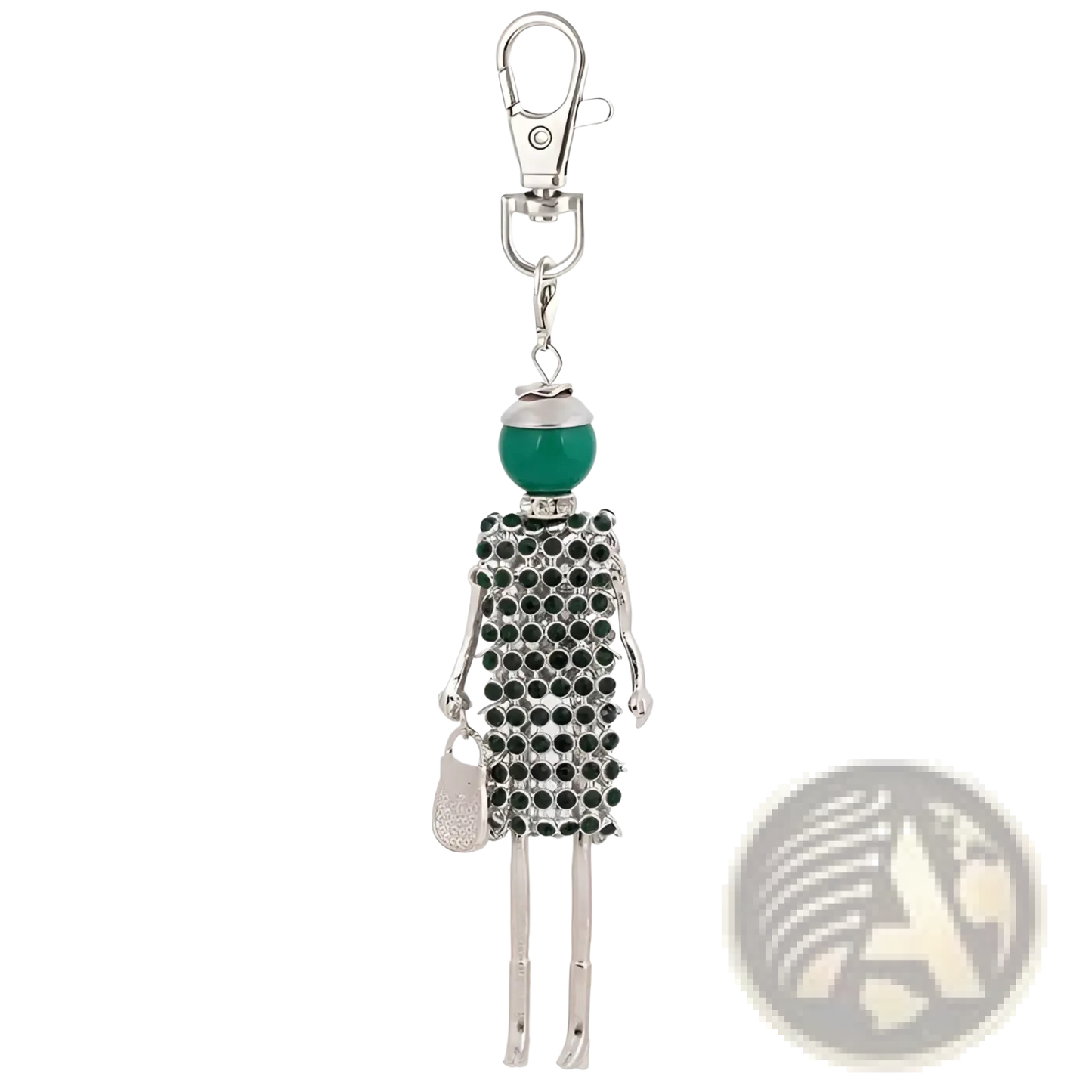 Rhinestone Doll Keychain Women Bag Pendant