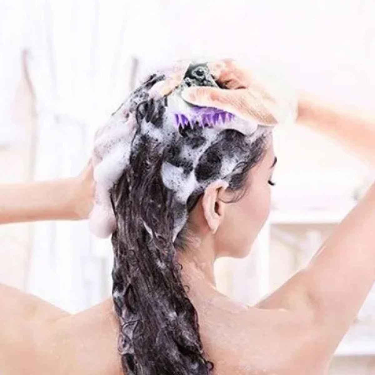 Shampoo Scalp Scrubber Brush Silicone Shower Massager for Hair Care