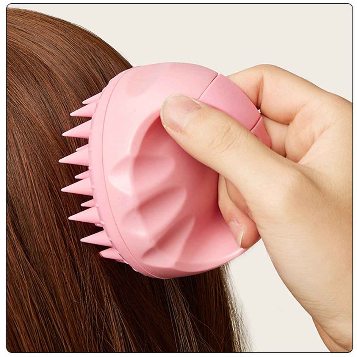 Shampoo Scalp Scrubber Brush Silicone Shower Massager for Hair Care