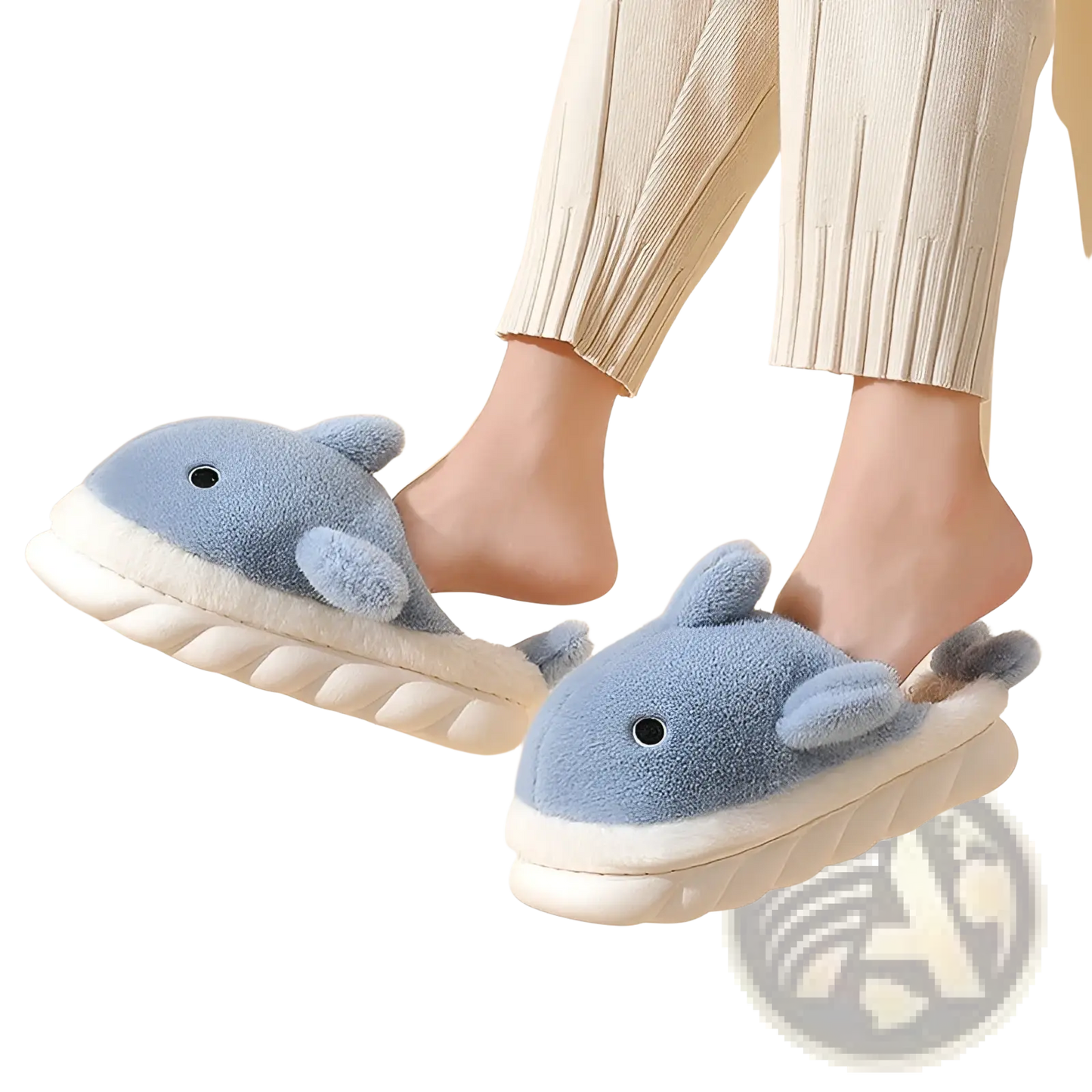 Shark Slippers Plush Animal Dolphin Whale House Shoes