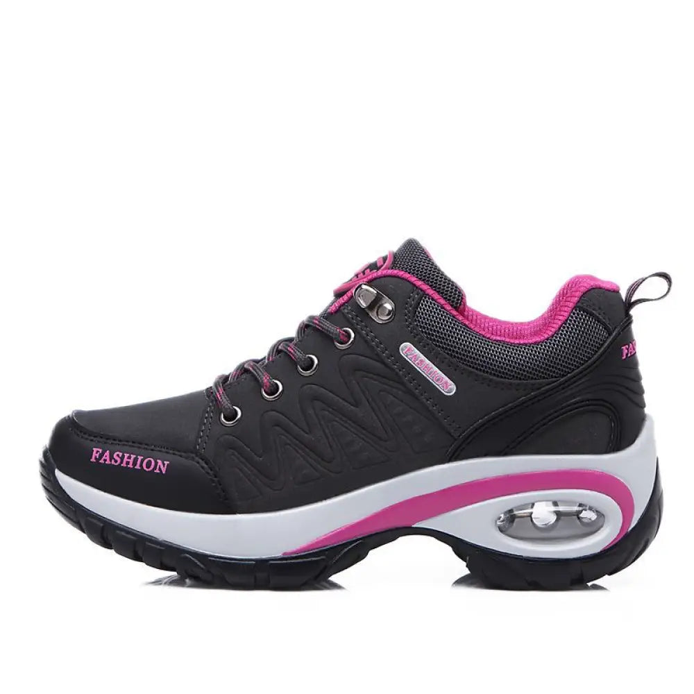 Women's Purple and Black Air Cushion Athletic Hiking Shoes