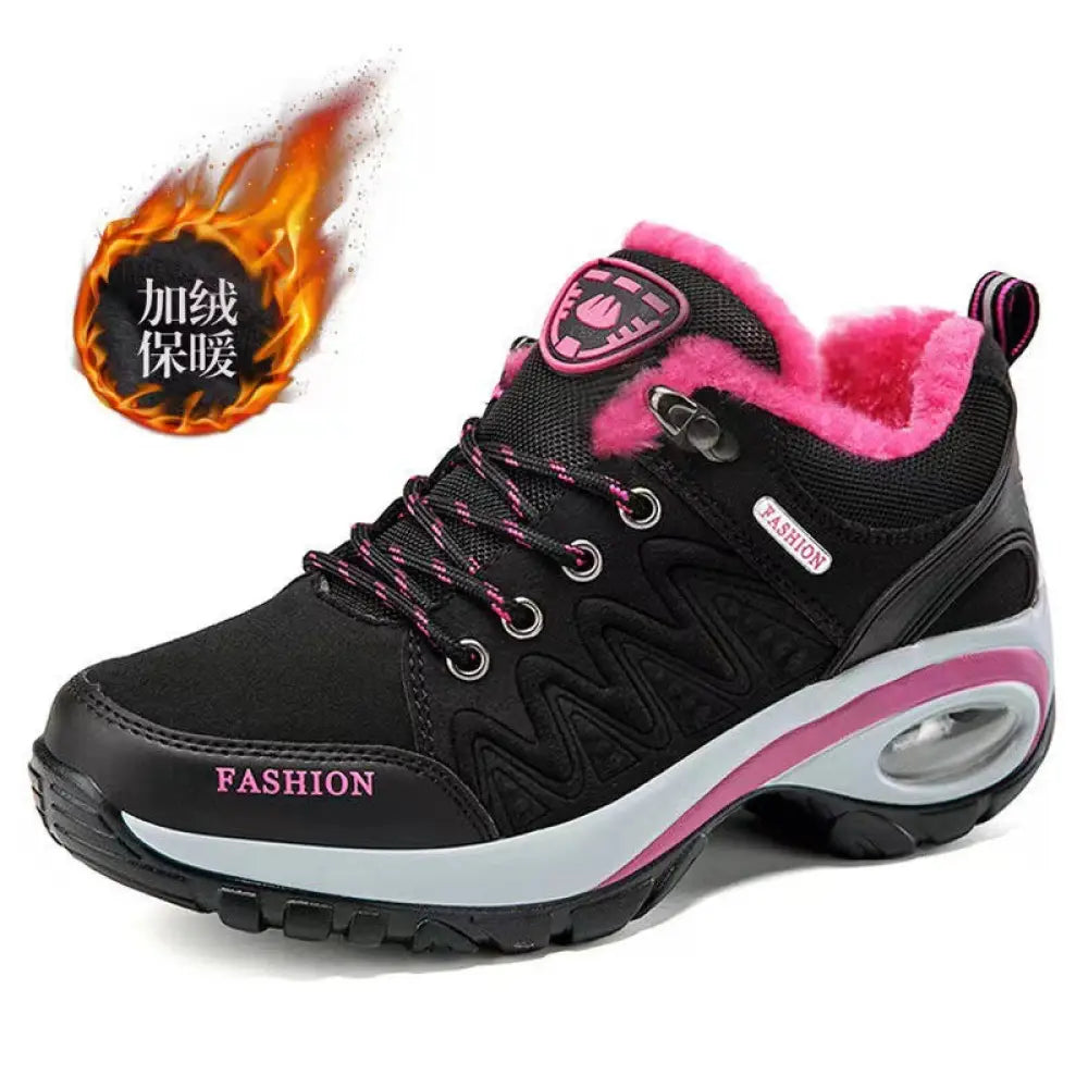 Women's Purple and Black Air Cushion Athletic Hiking Shoes