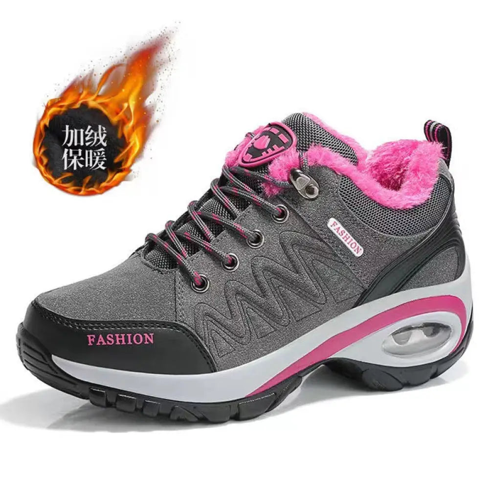 Women's Purple and Black Air Cushion Athletic Hiking Shoes