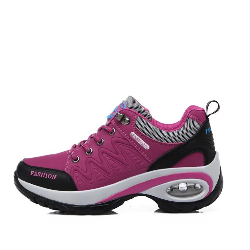 Women's Purple and Black Air Cushion Athletic Hiking Shoes
