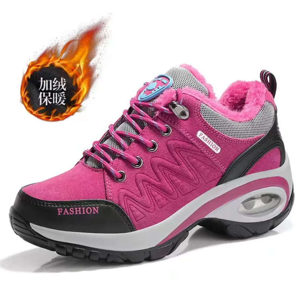 Women's Purple and Black Air Cushion Athletic Hiking Shoes