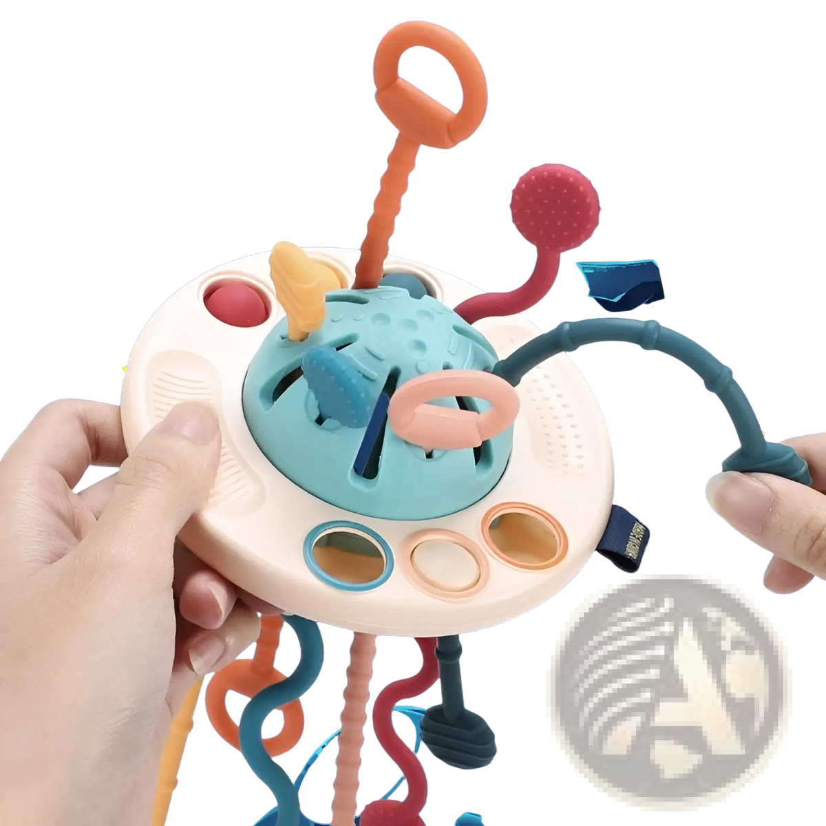 Silicone Baby Sensory Teething Toy with Ribbons