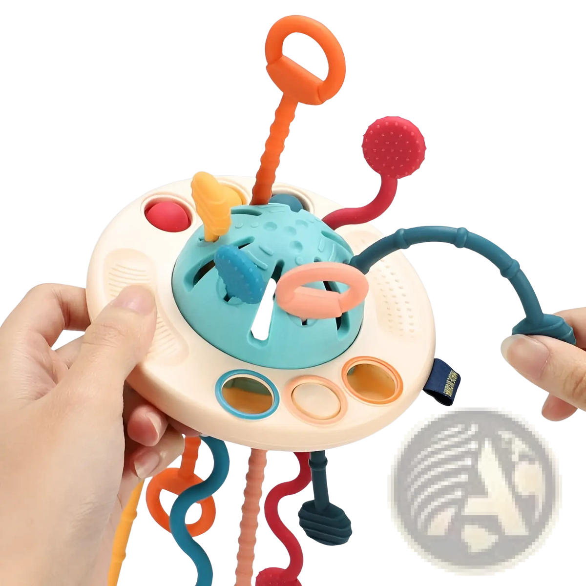 Silicone Baby Sensory Teething Toy with Ribbons