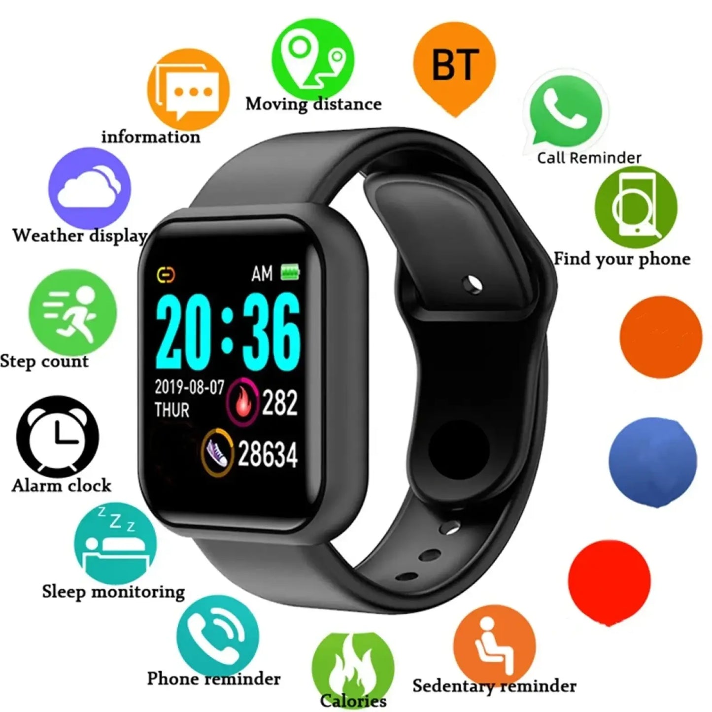Smart Fitness Watch with Heart Rate Monitor