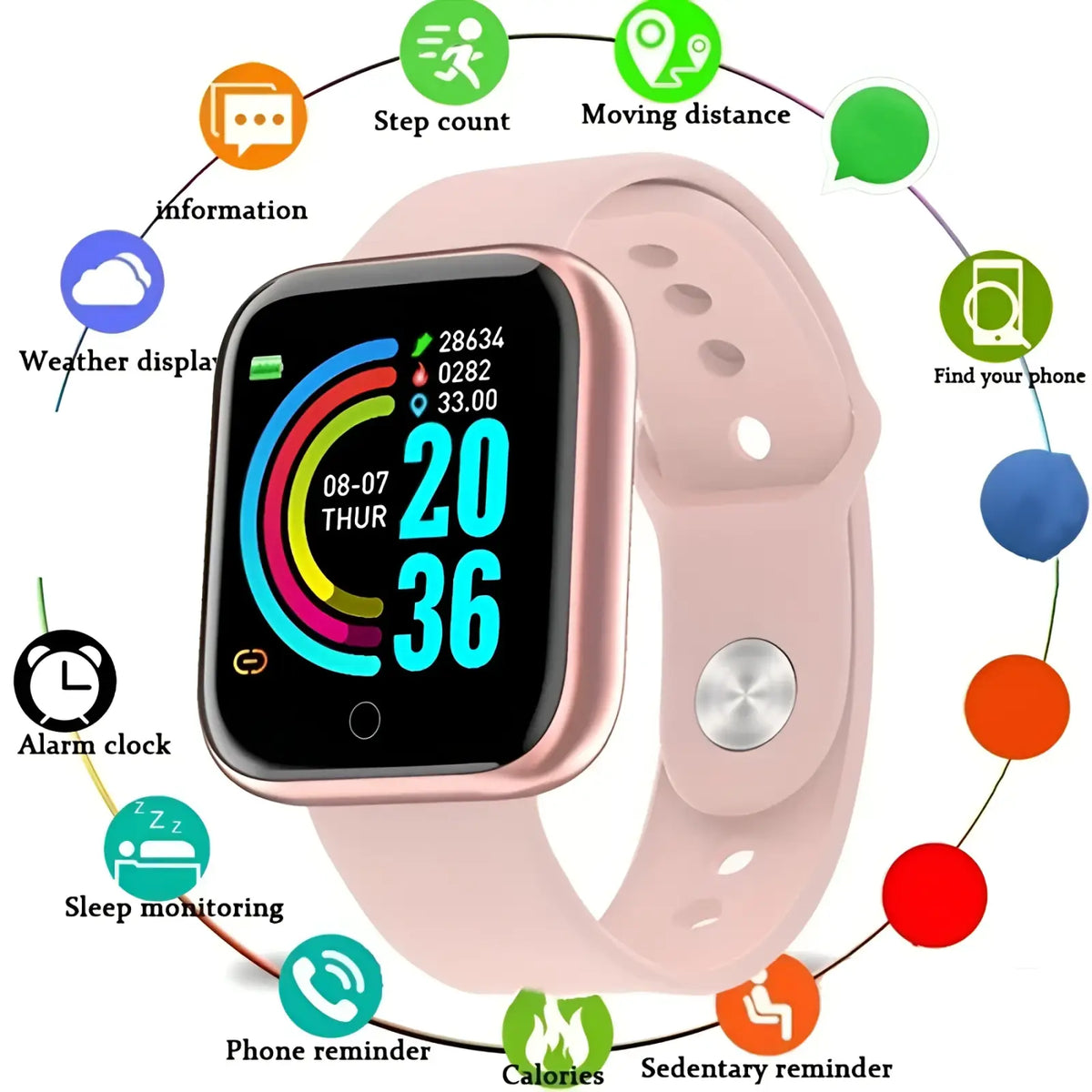 Smart Fitness Watch with Heart Rate Monitor