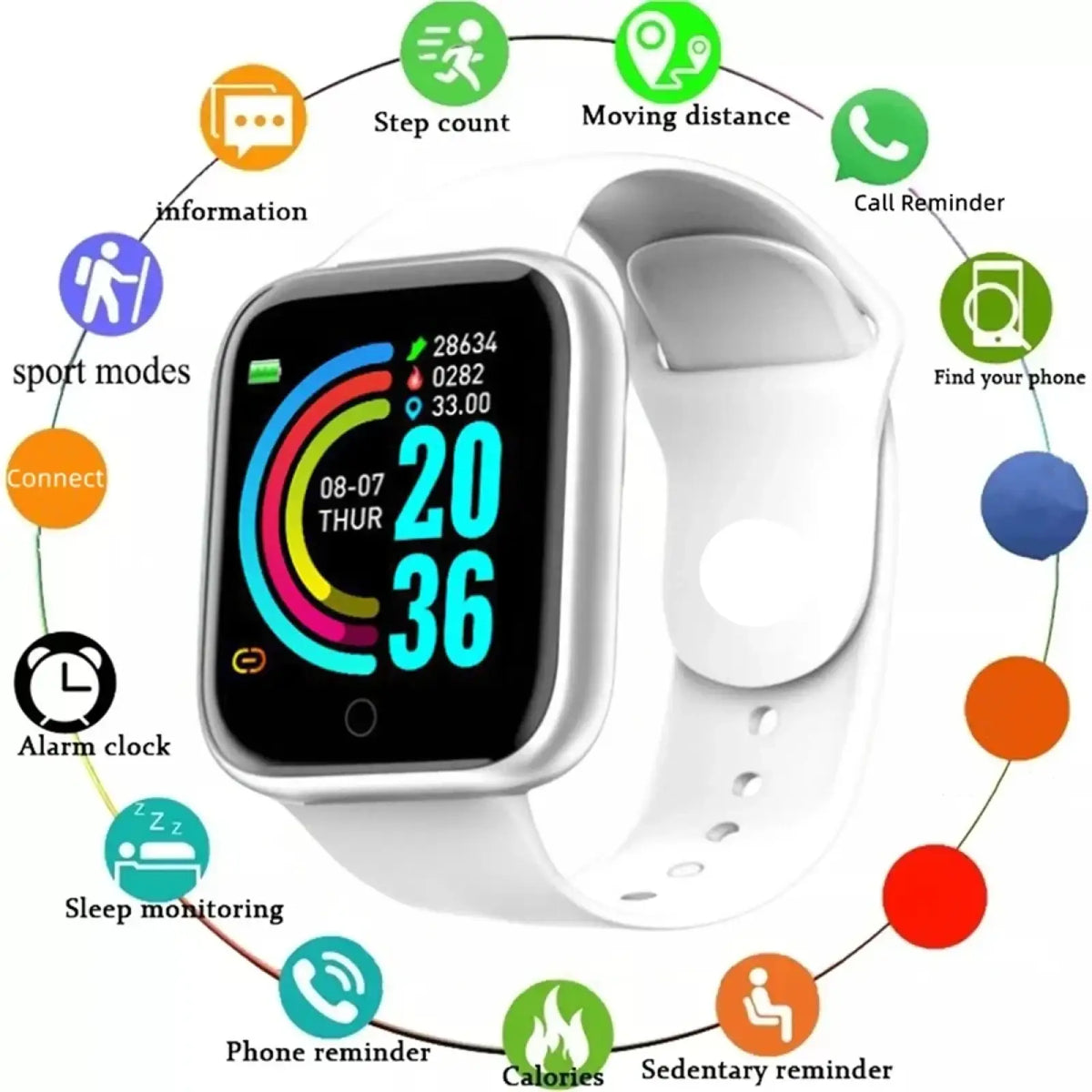 Smart Fitness Watch with Heart Rate Monitor