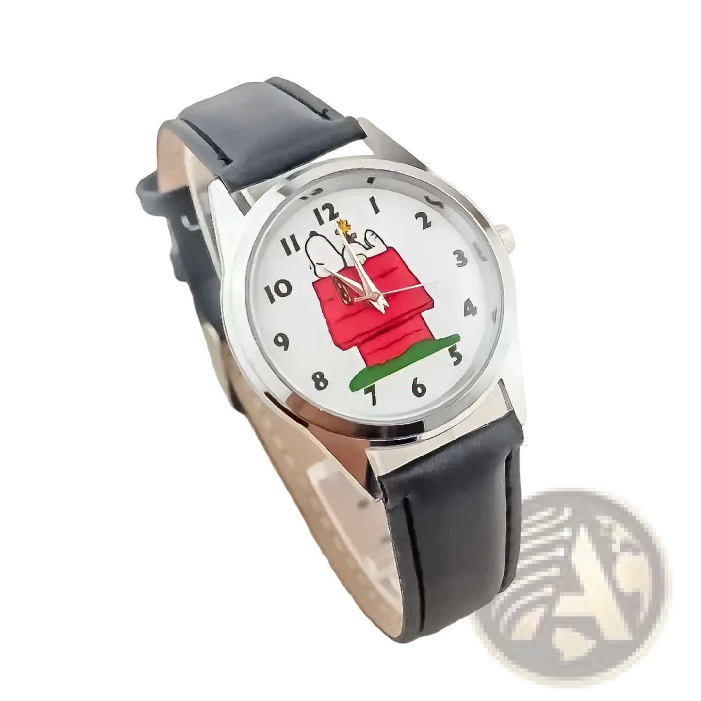 Snoopy Quartz Watch Cartoon Leather Wristwatch