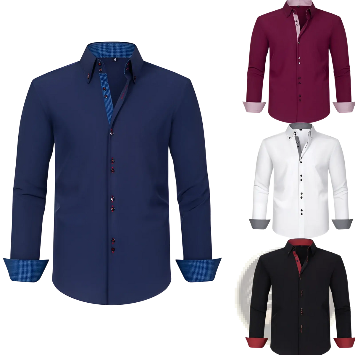 Stretch Colorblock Dress Shirt