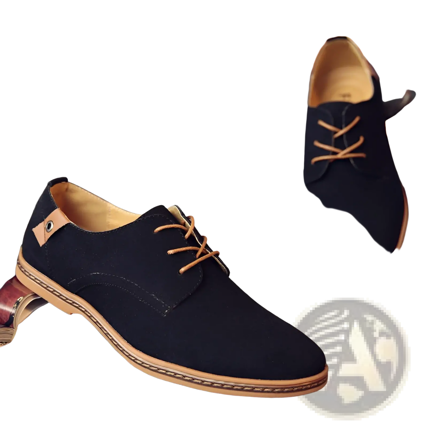 Suede Oxford Shoes Men's Lace Up Leather Flats
