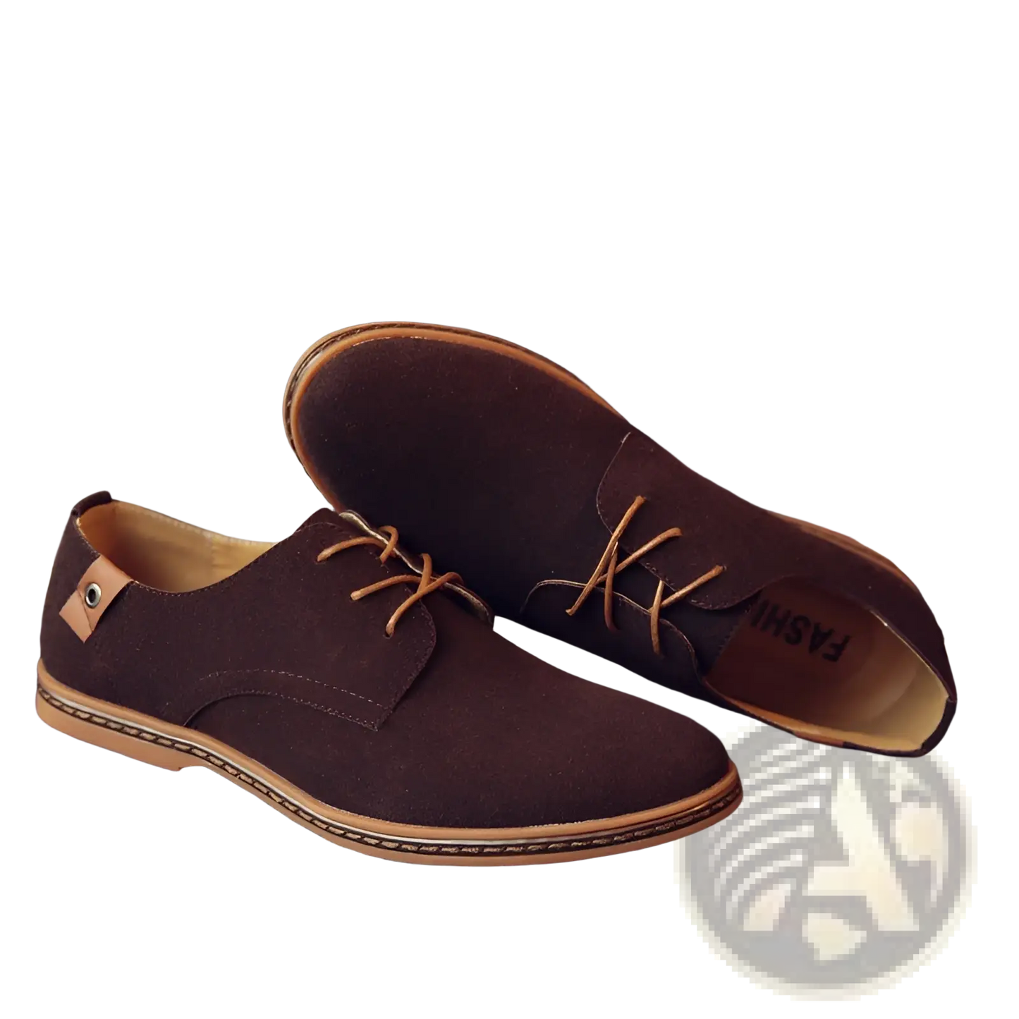 Suede Oxford Shoes Men's Lace Up Leather Flats