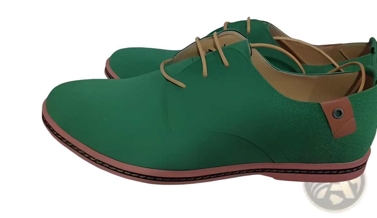 Suede Oxford Shoes Men's Lace Up Leather Flats