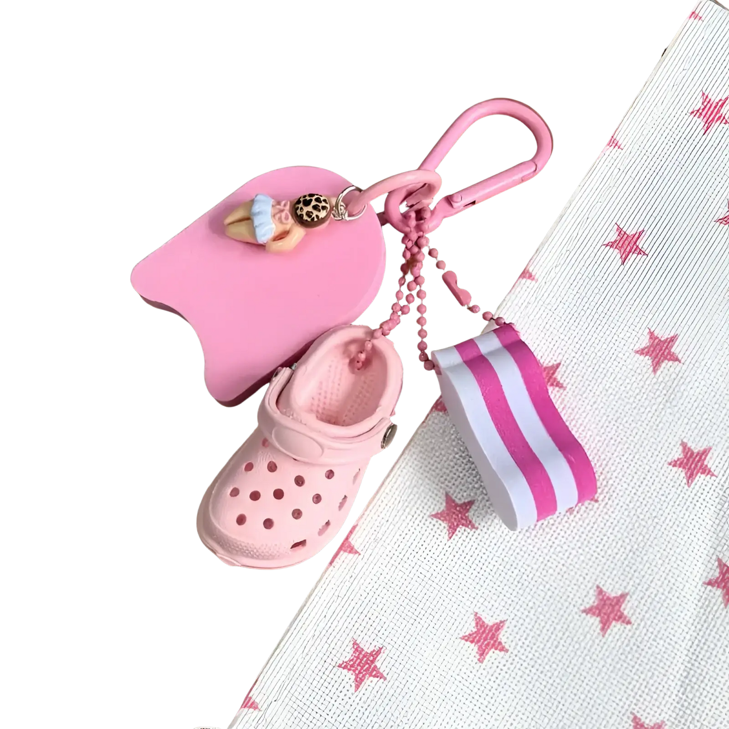 Summer Beach Clog Keychain Bag Charm