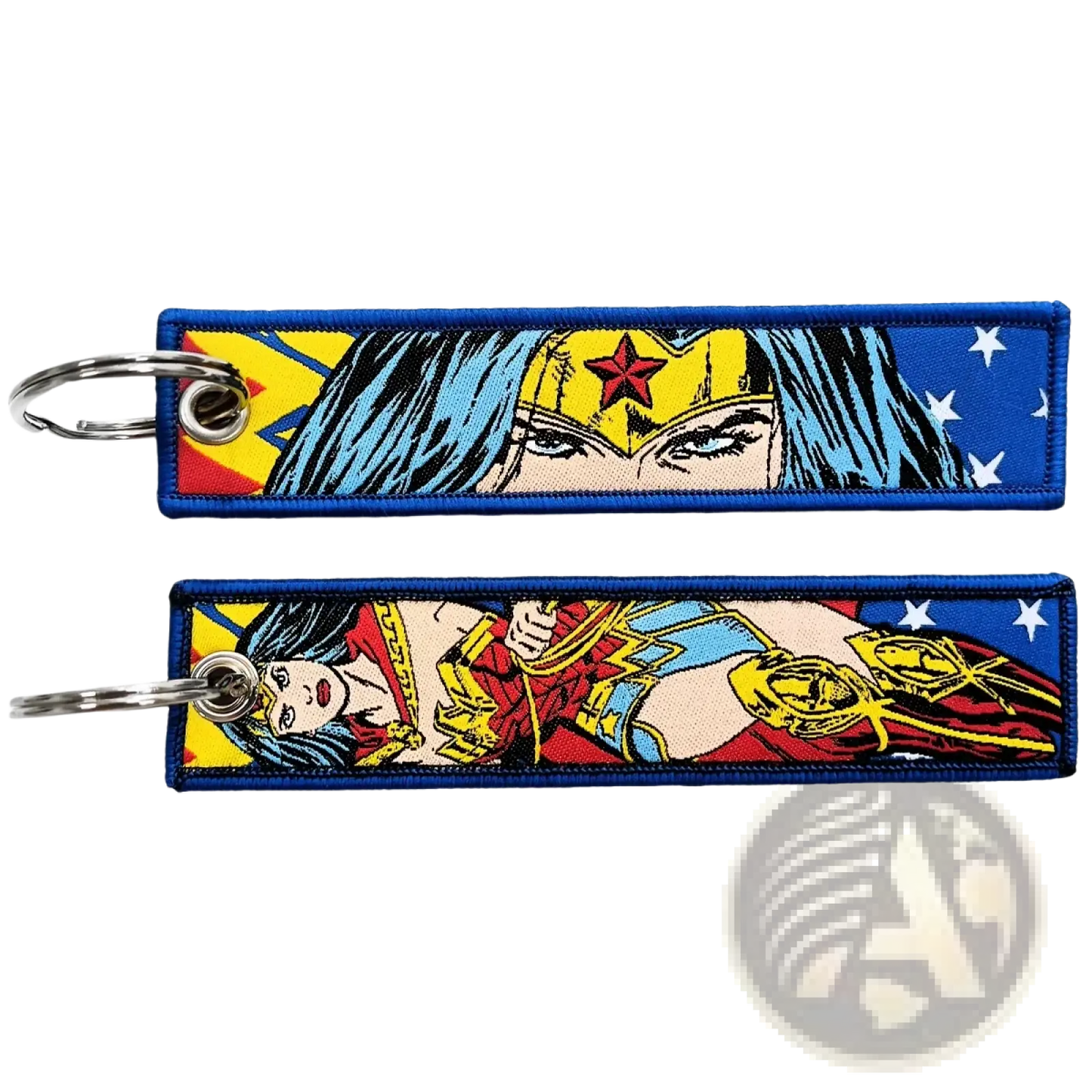 Superhero Embroidered Keychain Set Anime Key Lanyard