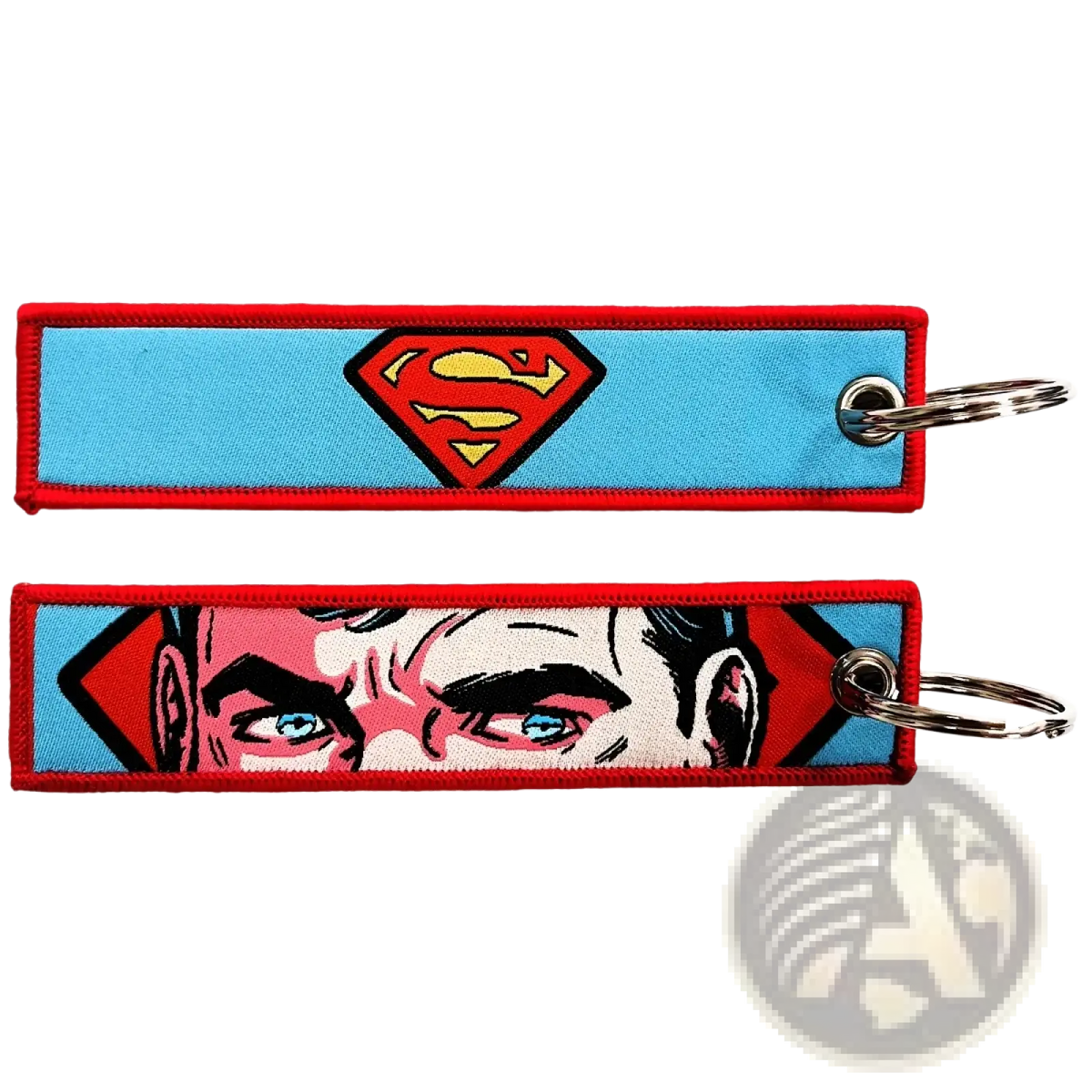 Superhero Embroidered Keychain Set Anime Key Lanyard