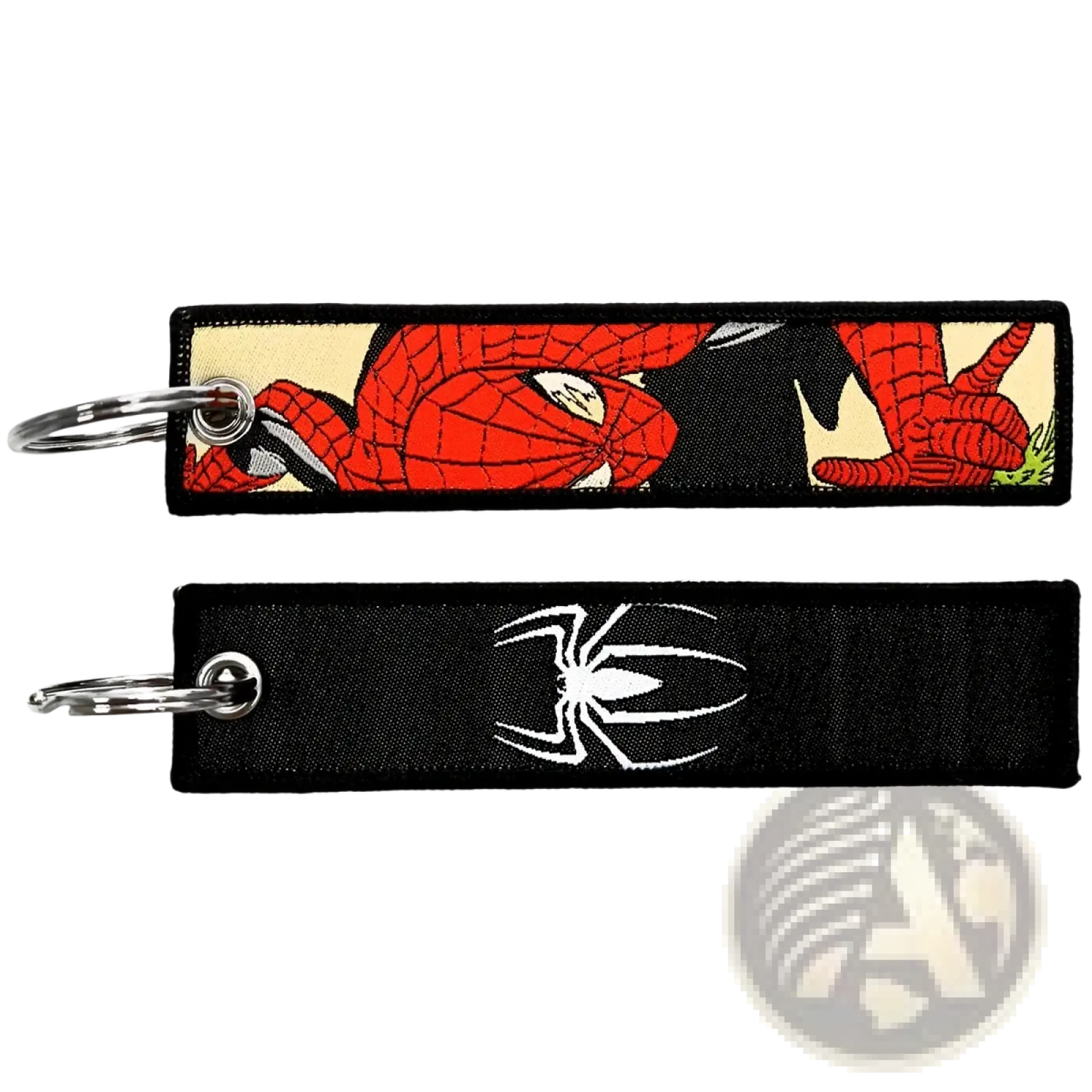 Superhero Embroidered Keychain Set Anime Key Lanyard