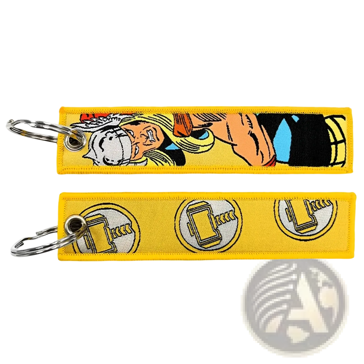Superhero Embroidered Keychain Set Anime Key Lanyard