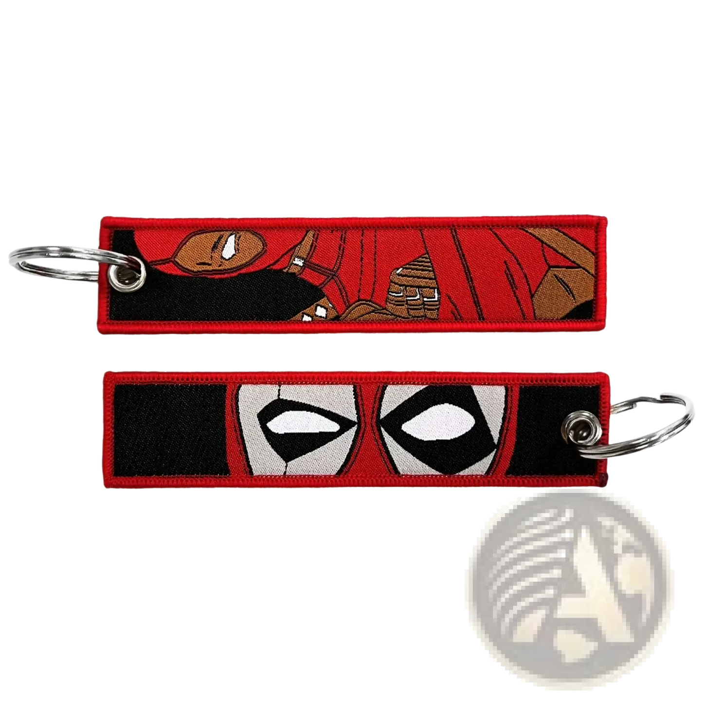 Superhero Embroidered Keychain Set Anime Key Lanyard