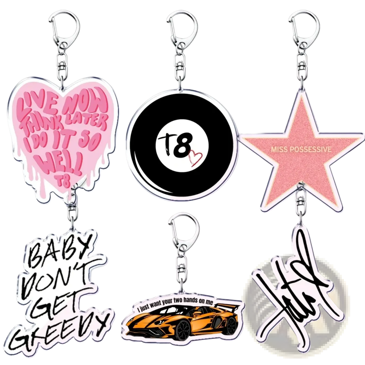 Tate Mcrae Acrylic Keychain Music Fan Gift
