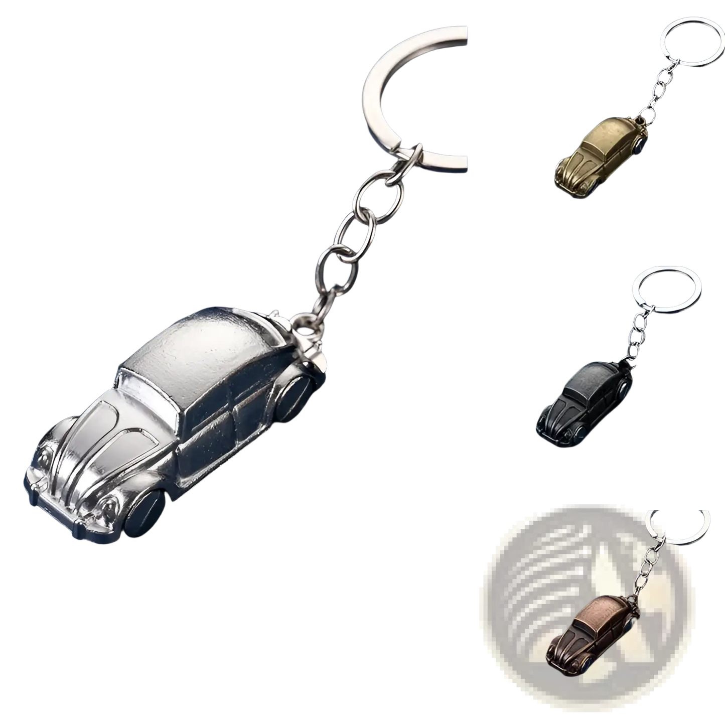 Volkswagen Beetle Metal Car Keychain