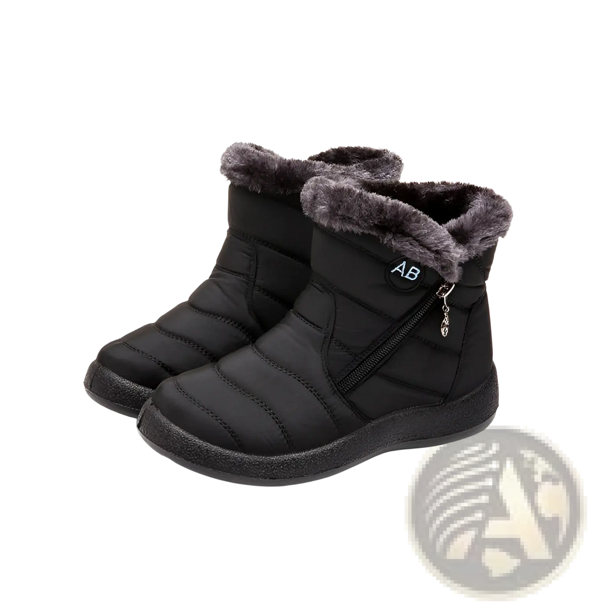 Waterproof Winter Snow Boots Quilted Plush Ankle Shoes