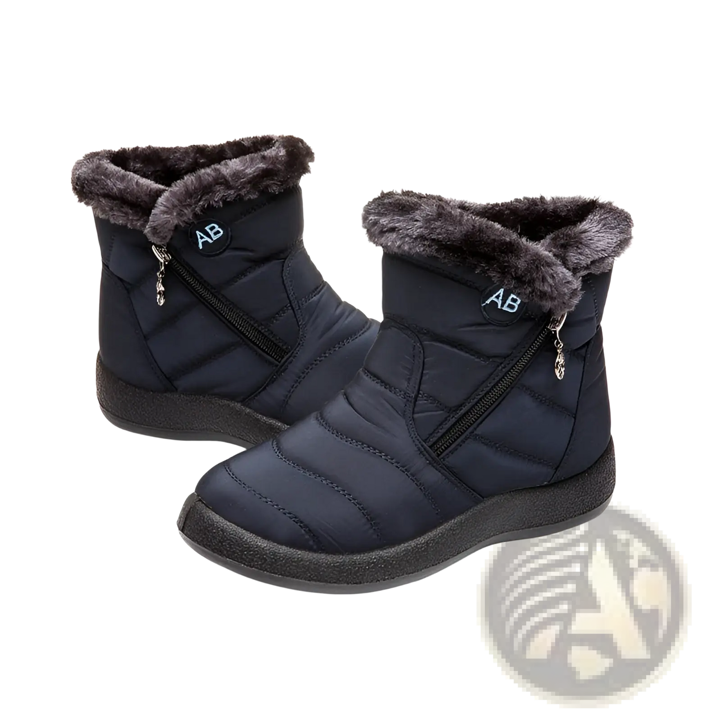 Waterproof Winter Snow Boots Quilted Plush Ankle Shoes
