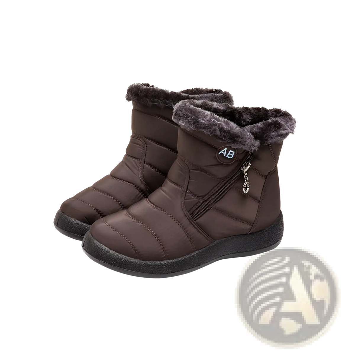 Waterproof Winter Snow Boots Quilted Plush Ankle Shoes