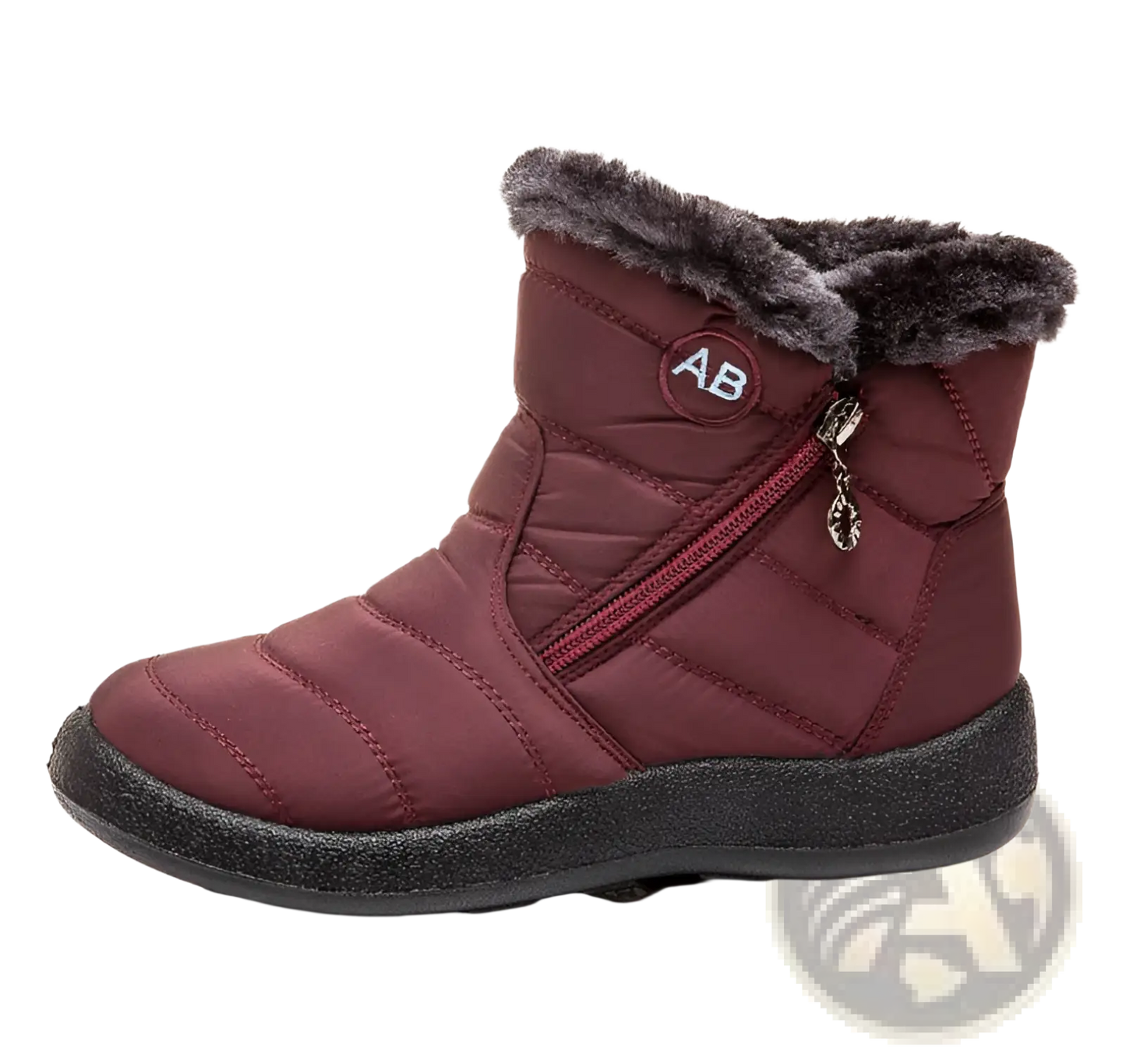 Waterproof Winter Snow Boots Quilted Plush Ankle Shoes