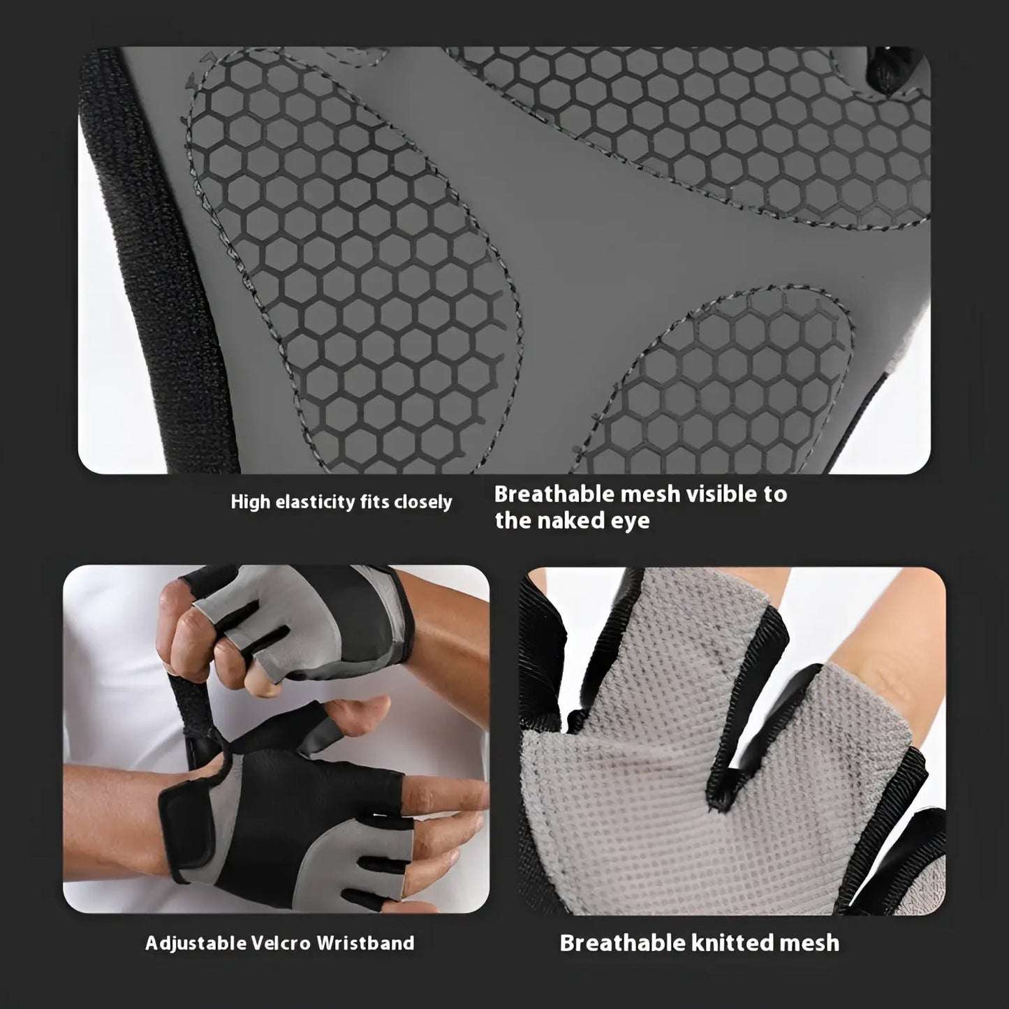 Weightlifting Fitness Gloves Anti-skid Half-finger