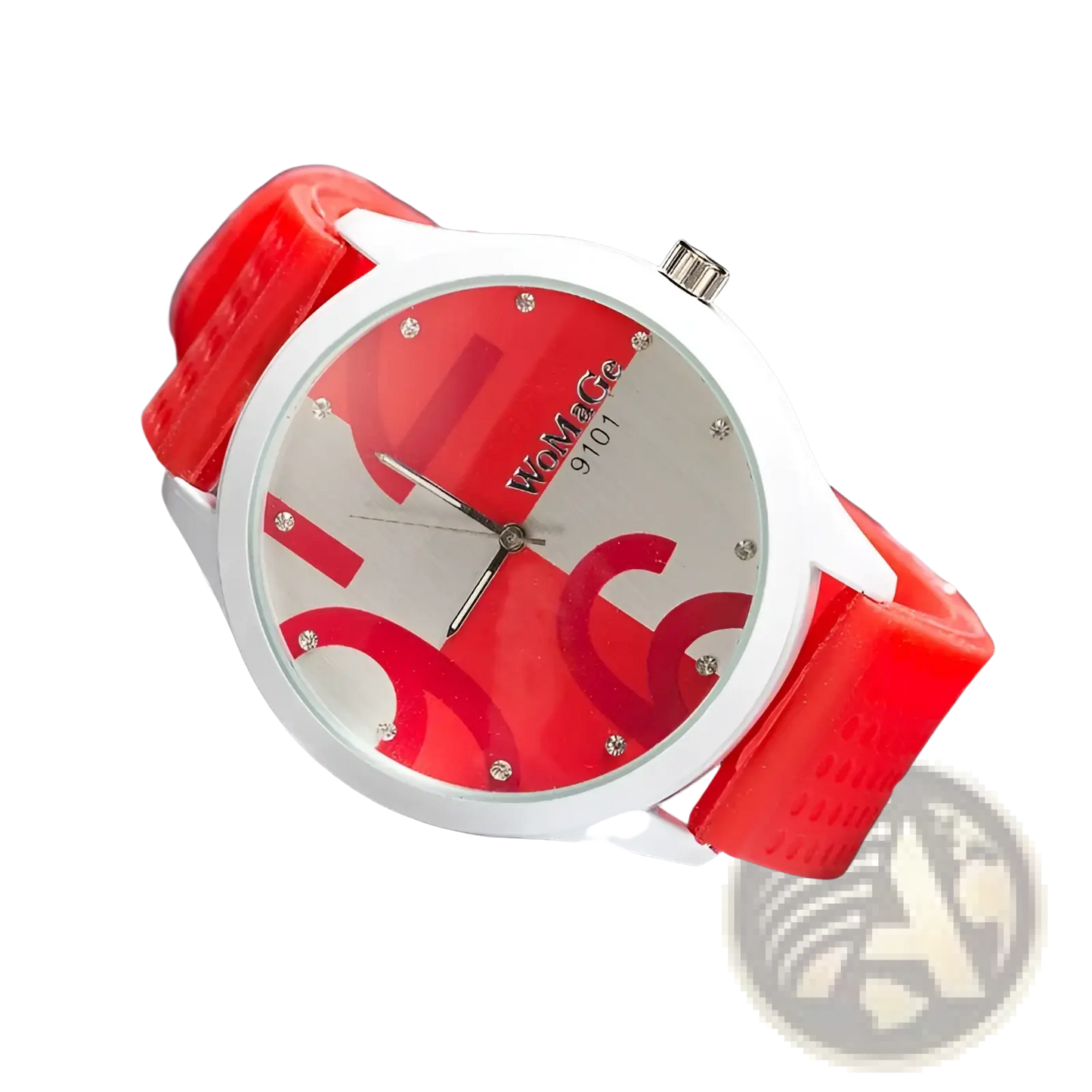 Womage Green Silicone Quartz Fashion Watch