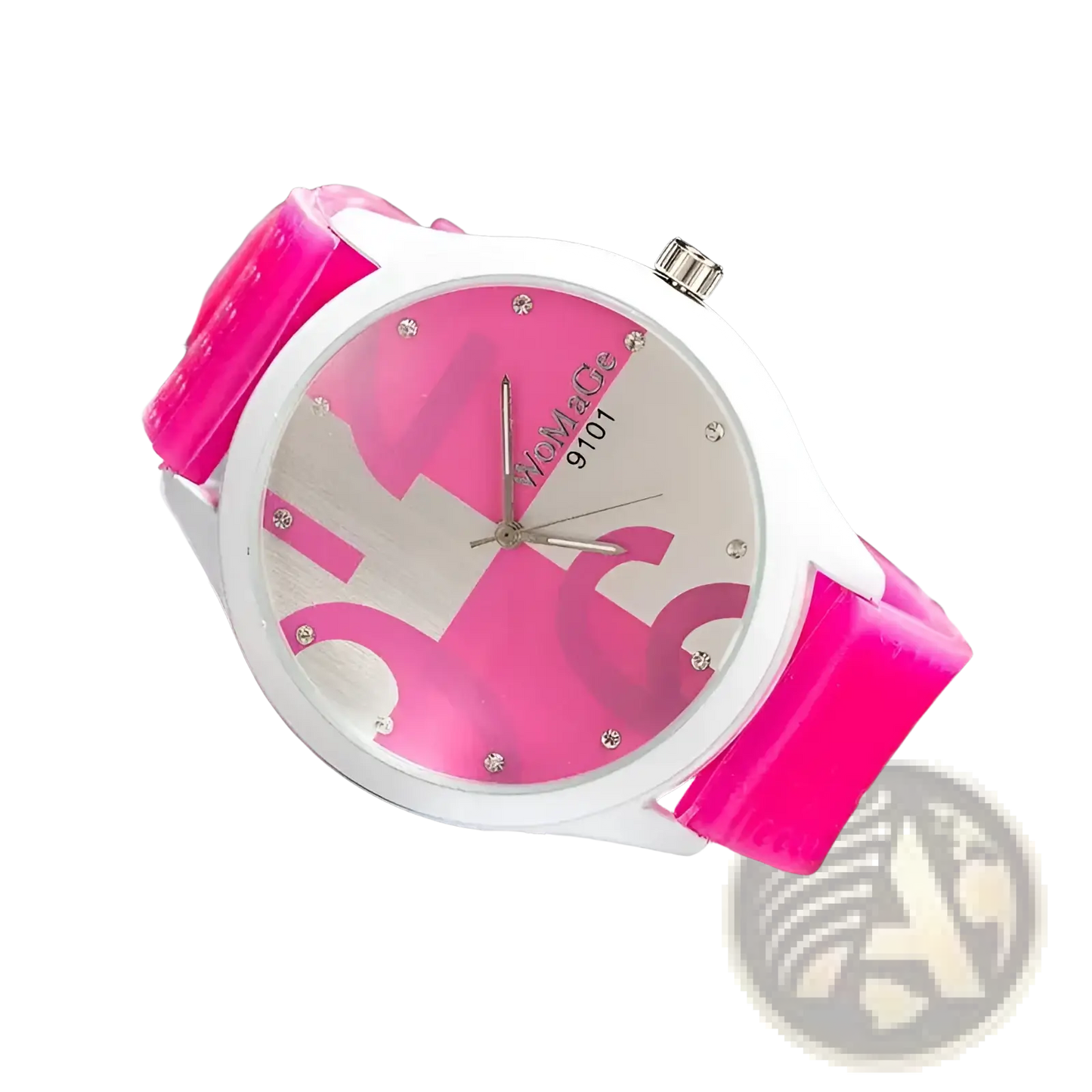 Womage Green Silicone Quartz Fashion Watch