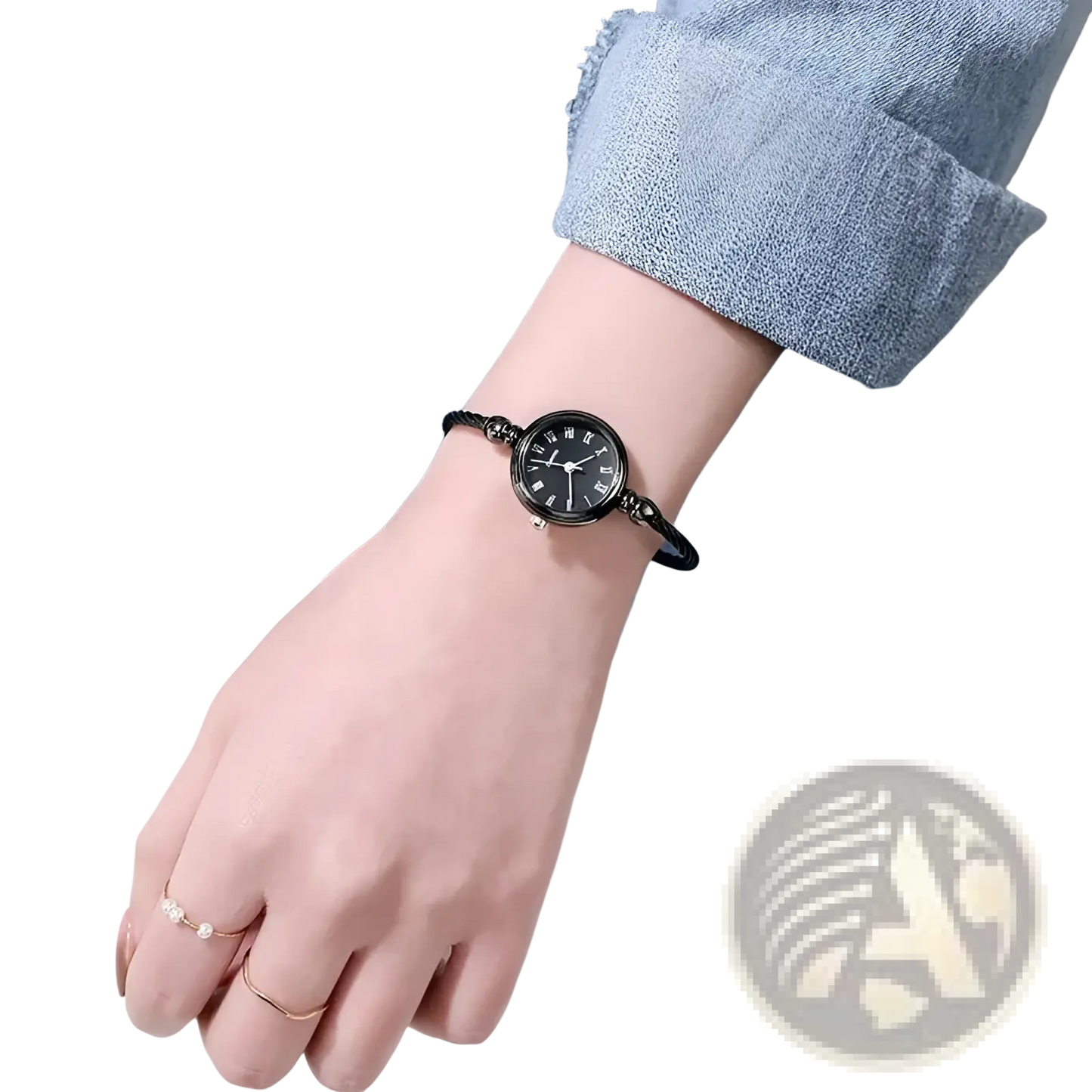 Women Stainless Steel Quartz Bangle Watch