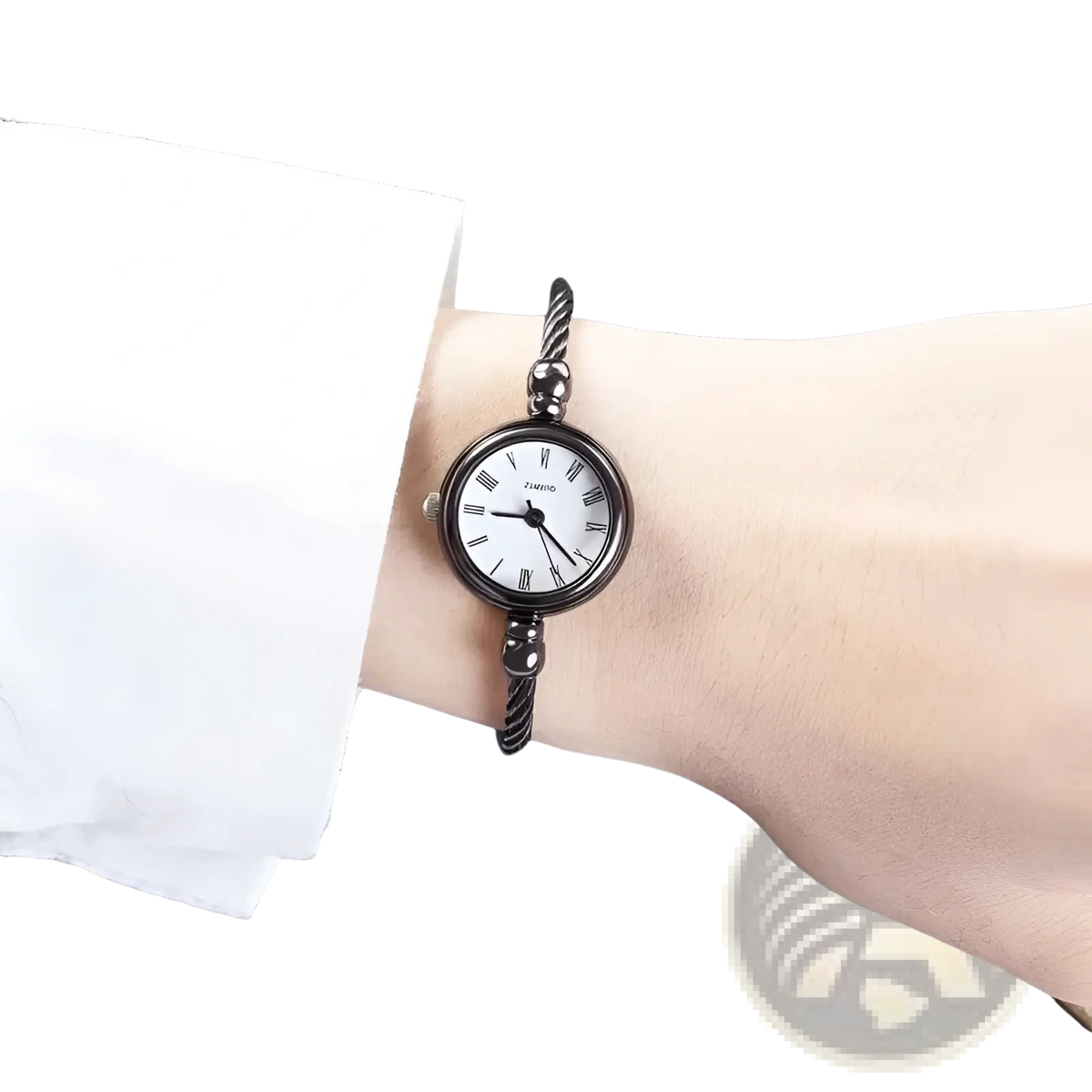 Women Stainless Steel Quartz Bangle Watch