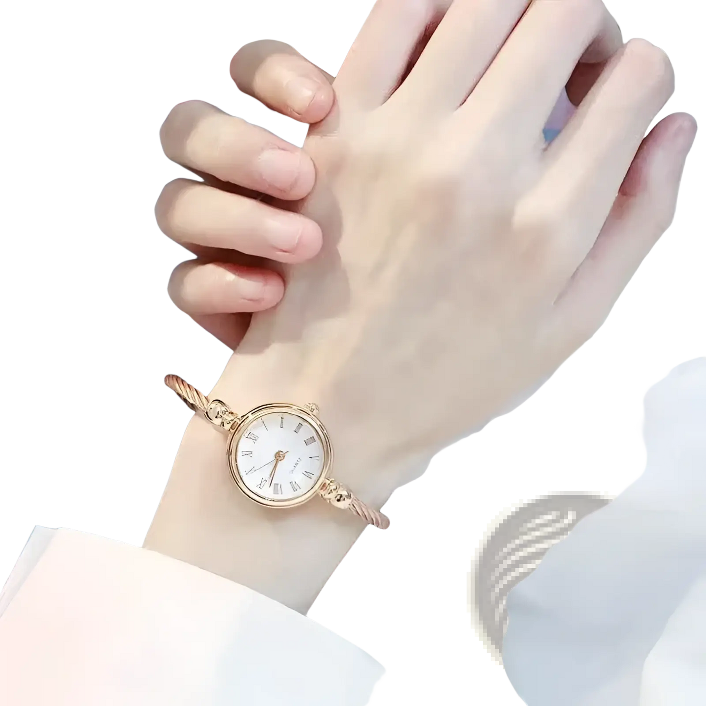 Women Stainless Steel Quartz Bangle Watch