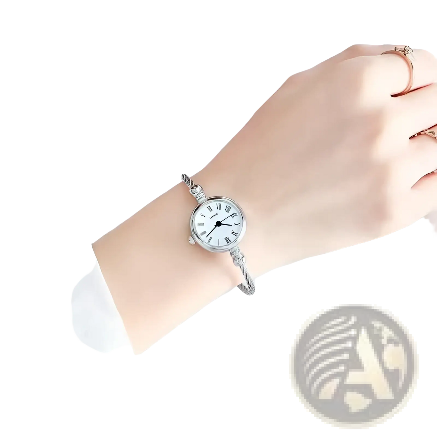Women Stainless Steel Quartz Bangle Watch