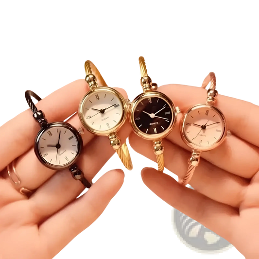 Women Stainless Steel Quartz Bangle Watch