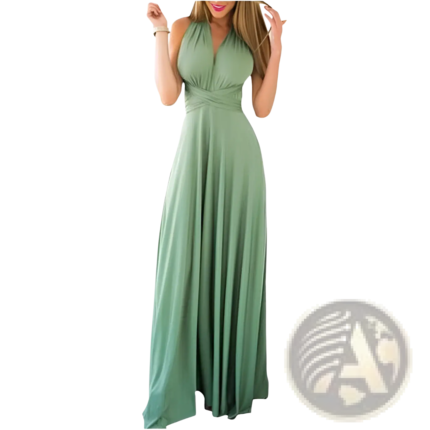 Women's Boho Multiway Halter Neck Flowing Maxi Dress
