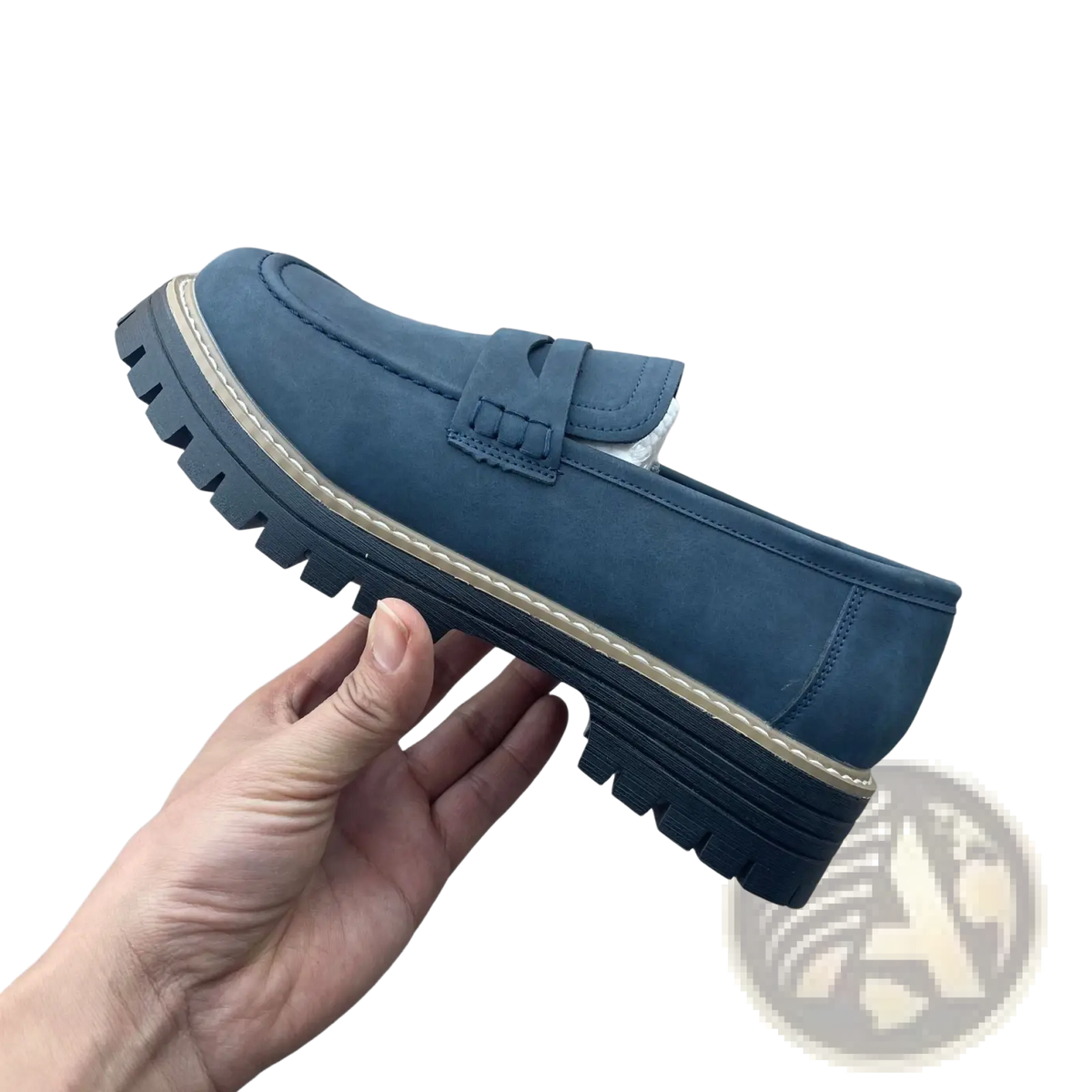 Women's Platform Suede Loafers Casual Leather Shoes
