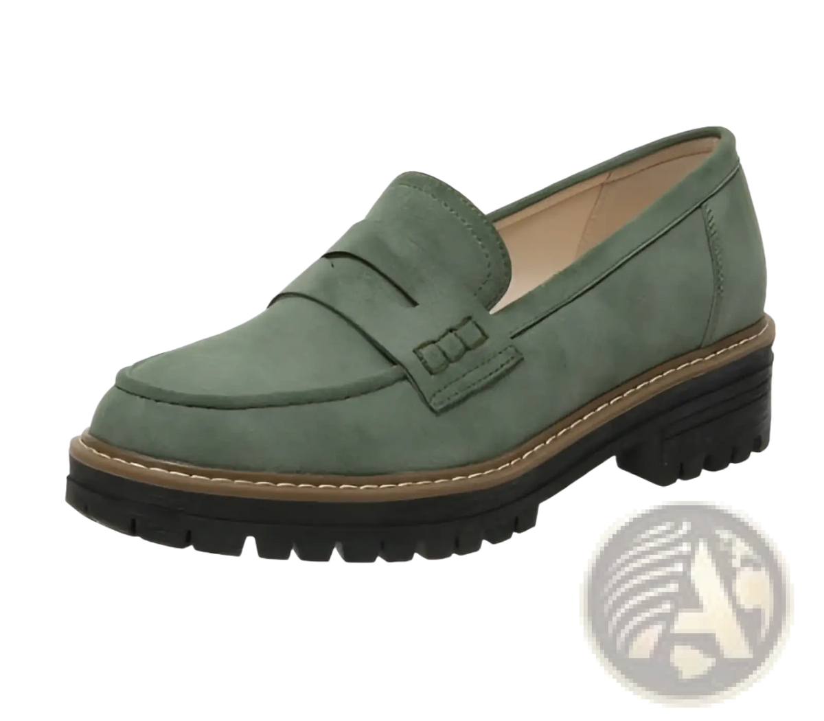 Women's Platform Suede Loafers Casual Leather Shoes