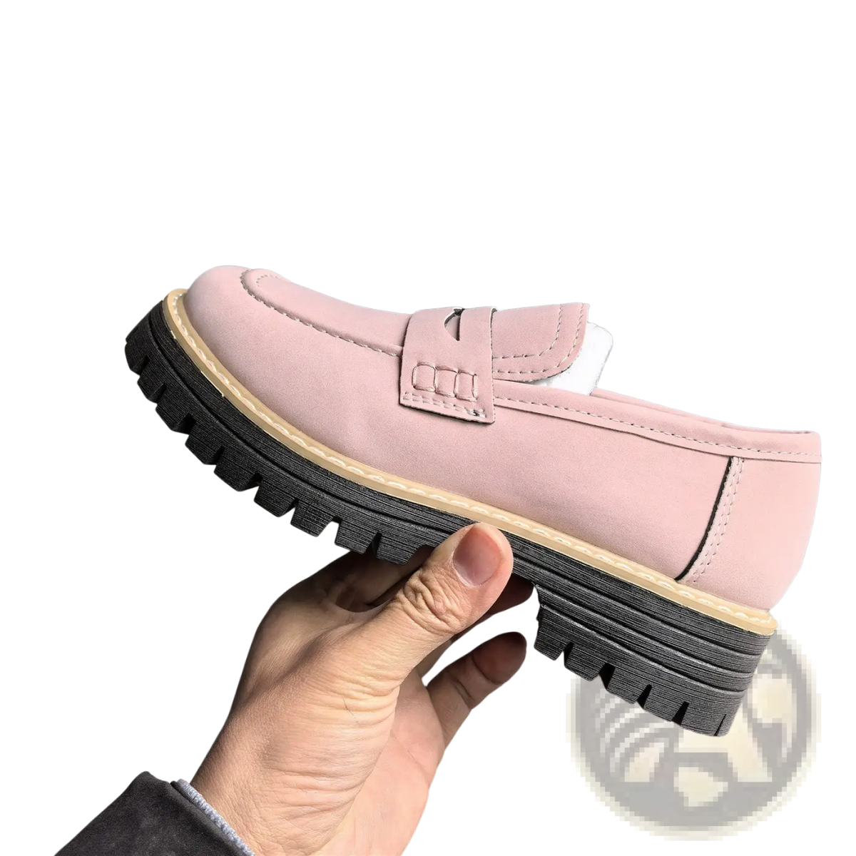 Women's Platform Suede Loafers Casual Leather Shoes