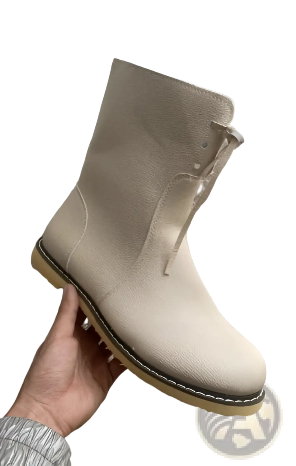 Women's Shearling Lined Leather Martin Boots