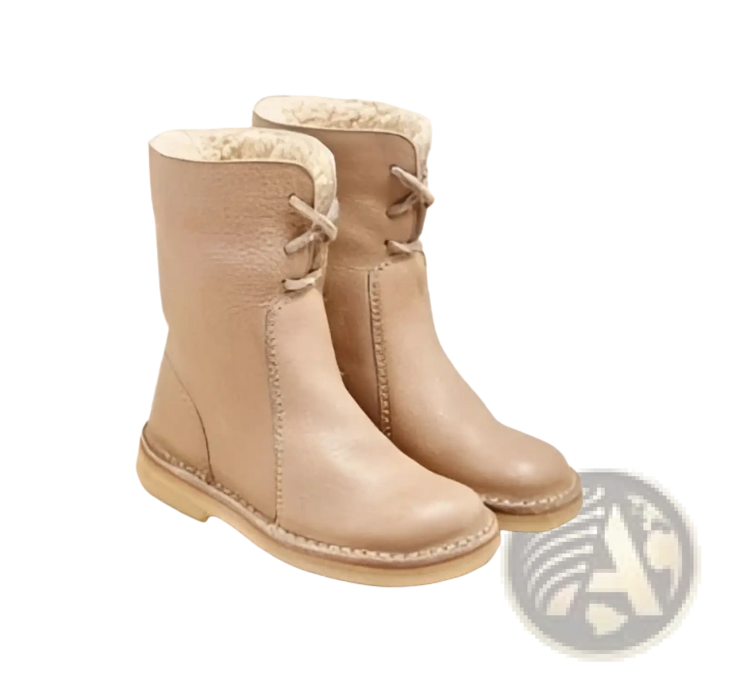 Women's Shearling Lined Leather Martin Boots