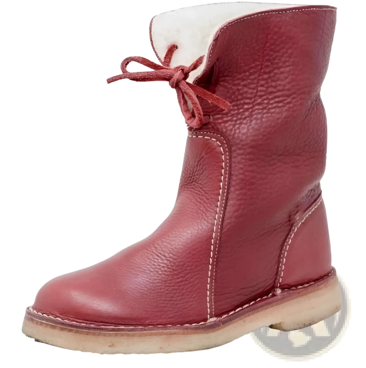 Women's Shearling Lined Leather Martin Boots